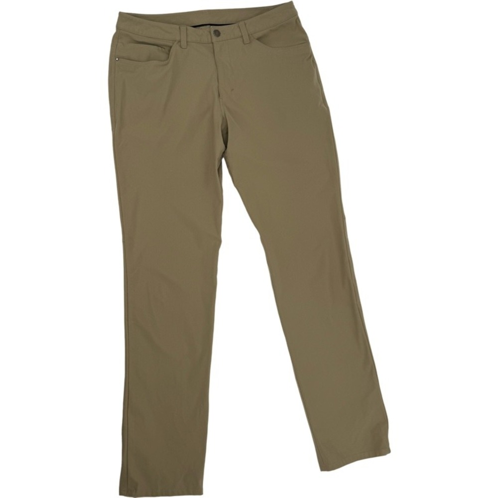 LULULEMON 32 ABC Pant Classic Warpstreme Khaki Tan Slim Straight Commuter Golf